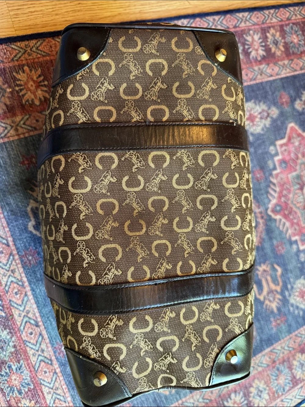 Authentic Vintage Celine Sulky Monogram Boston Bag- Made in France